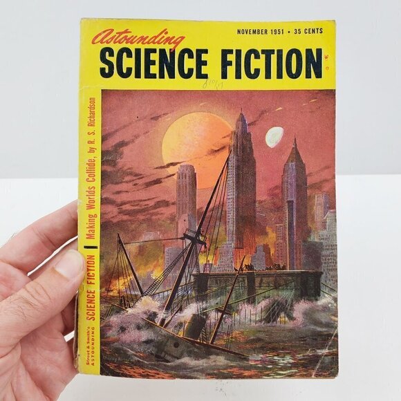 Astounding Science Fiction Magazine 1951 Aug-Dec 5 Issues When Worlds Collide - Picture 4 of 13